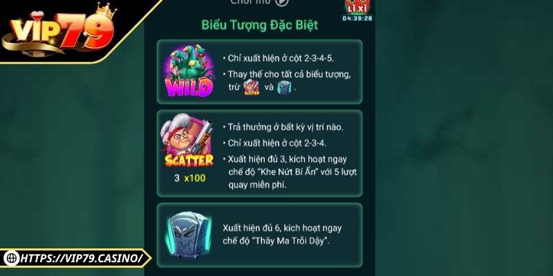Biểu tượng và tính năng trong game