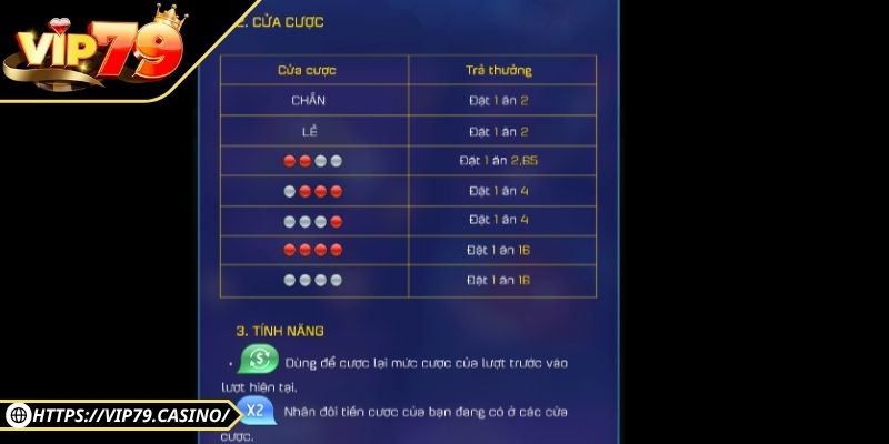 Tỷ lệ trả thưởng thắng xóc đĩa cực cao